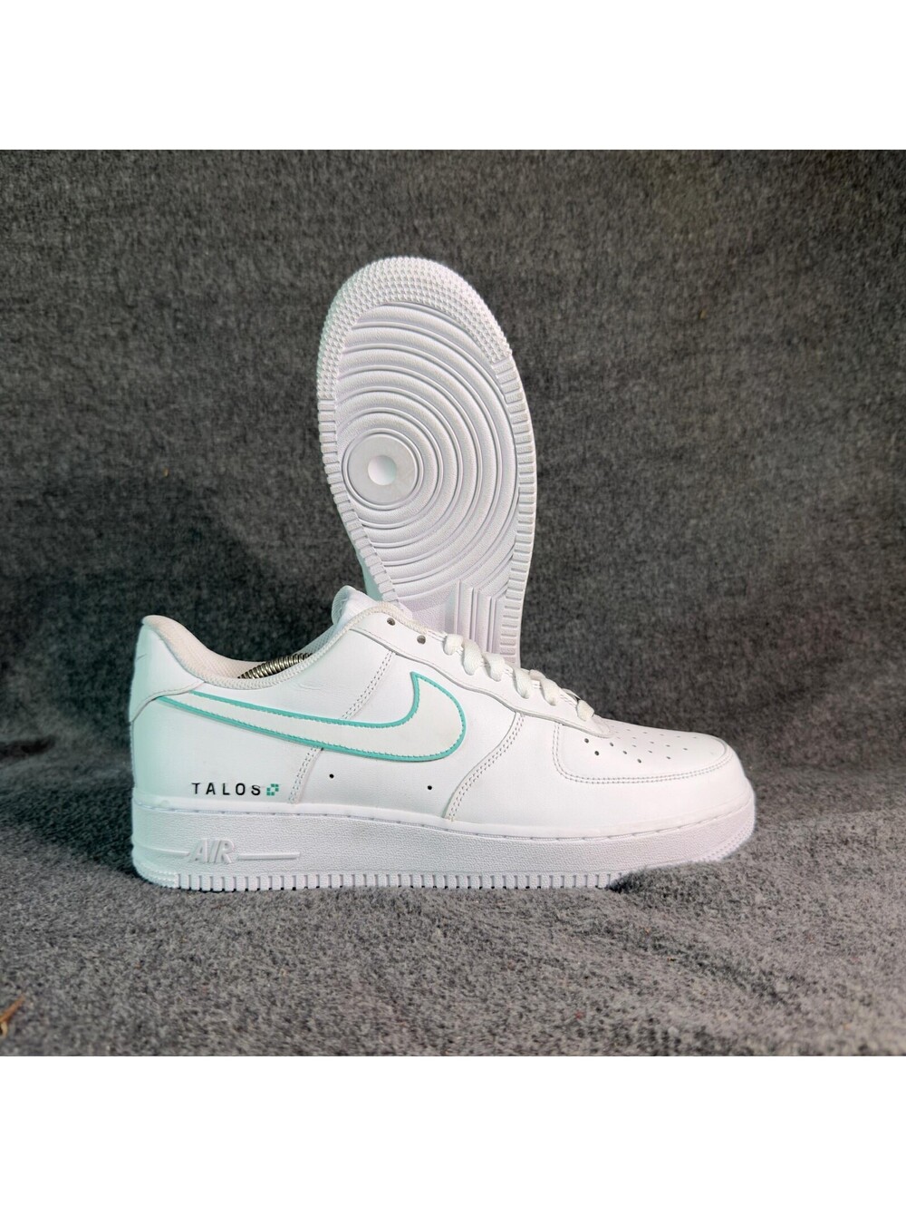 Nike Air Force 1 07 Low White Teal Talos Mens Size 10.5 Sneakers CW2288-111